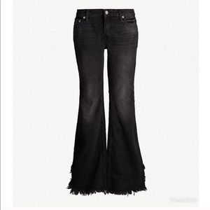 Free People Vintage Flare Frayed Hem Midrise Jeans